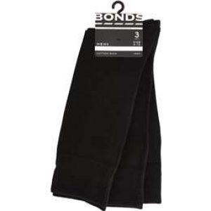 Bonds Socks Mens Business Plain Size 6-10 3pk