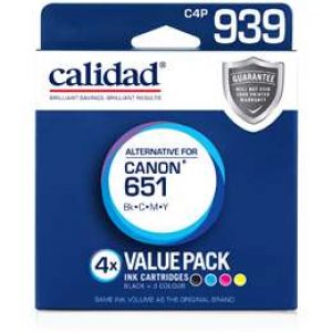 Calidad Canon Printer Ink Cli-651 4 Colour each
