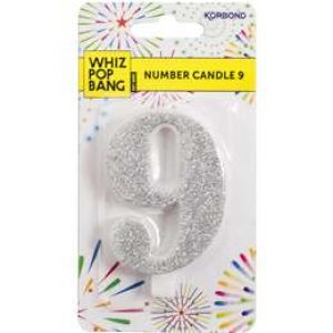 Korbond Party Candle Metallics Number 9 19g