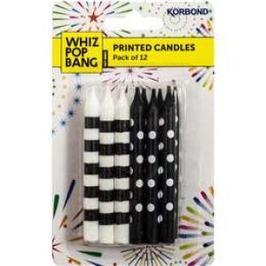 Korbond Party Candles Polka Dot  12 pack