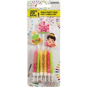 Korbond Girls Party Pick With Candle  set
