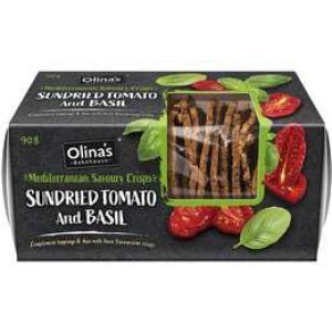 Olina’s Sundried Tomato & Basil Crackers 90g