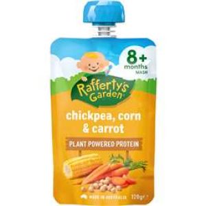 Rafferty’s Garden Chickpea Corn & Carrot 8m 120g