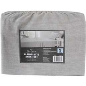 Inspire Flannelette Sheet Set Single Size each