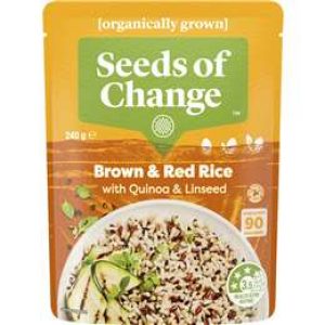 Seeds Of Change Organic Brown & Red Rice With Quinoa & Linseed 240g
