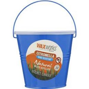 Waxworks Citronella Candle In Metal Bucket 13cm each