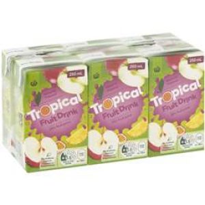 Woolworths Fruit Drink 35% Tropical 6x250ml