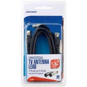 Jackson 1.5 Metre F-to-f Tv Antenna / Foxtel Cable With Pal Adaptors each