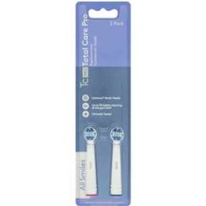 All Smiles Total Care Pro Electric Toothbrush Replacement Heads 2 pack