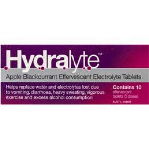 Hydralyte Effervescent Electrolyte Tablets Apple Blackcurrant 10 pack