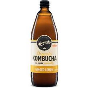 Remedy Organic Kombucha Ginger Lemon  750ml