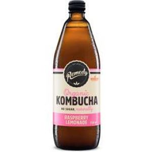 Remedy Organic Kombucha Raspberry Lemonade 750ml