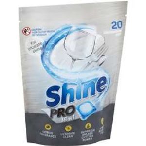Shine Pro 18 In 1 Dishwashing Pods  20 pack