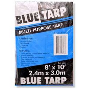 Budget Blue Tarp 2.4m X 3.0m (8×10)  0.56kg