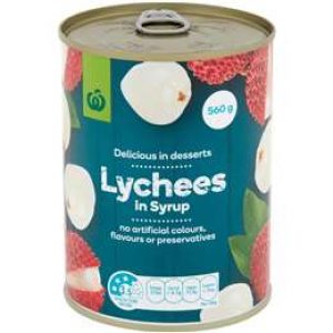 Woolworths Lychees In Syrup 560g