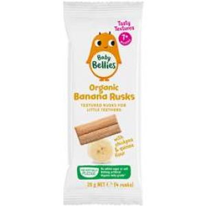 Baby Bellies Organic Rusks Banana 4 pack