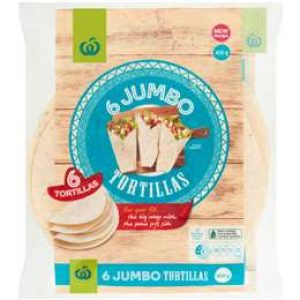 Woolworths Tortilla Jumbo 6 pack