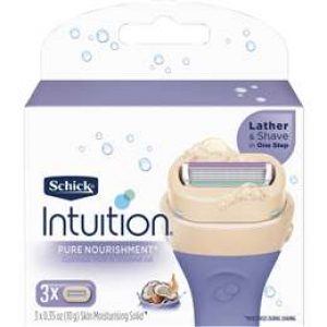Schick Intuition Razor Pure Nourish Cartridges 3 pack