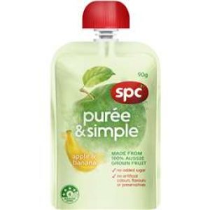 Spc Puree & Simple Apple & Banana 90g