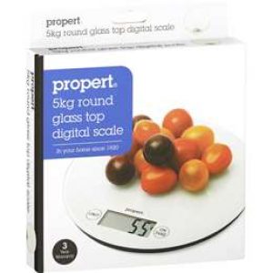 Propert Digital Kitchen Scale 3kg Round Glass Top each