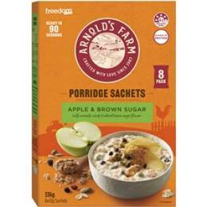 Arnold’s Farm Porridge Sachets Apple & Brown Sugar 8 pack