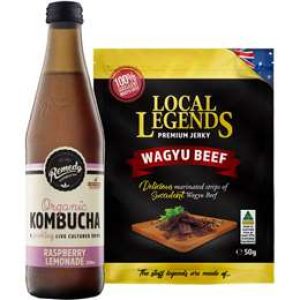 Beef Jerky And Raspberry Lemonade Kombucha Bundle
