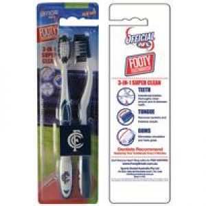 AFL Toothbrush Carlton Blues Twin Pack