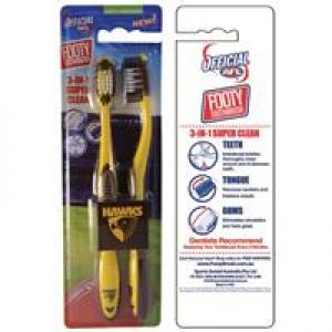 AFL Toothbrush Hawthorn Hawks Twin Pack