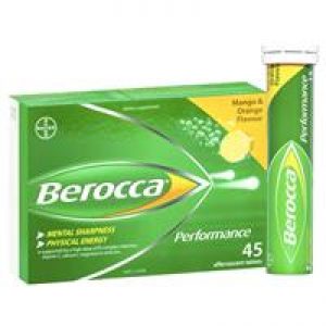 Berocca Energy Vitamin Mango & Orange Effervescent Tablets 45 pack