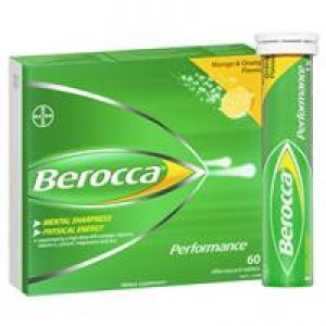 Berocca Energy Vitamin Mango & Orange Effervescent Tablets 60 pack Exclusive Size