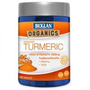 Bioglan Superfoods Organic Turmeric 1000mg 100 Tablets