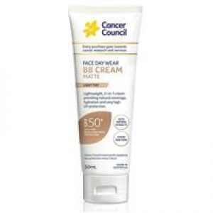 Cancer Council SPF 50+ Face Day Wear BB Cream Matte Light Tint 50ml