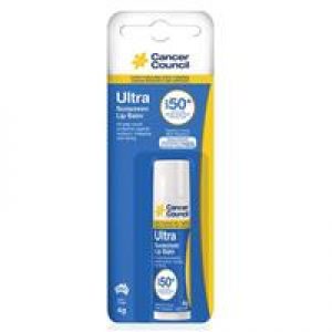 Cancer Council SPF 50+ Ultra Sunscreen Lip Balm 4g