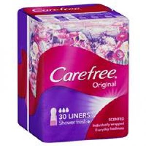 Carefree Original Liners Shower Fresh Scent 30 Pack