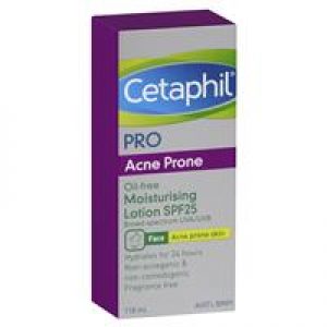 Cetaphil Pro Acne Prone Oil Free Facial Moisturising Lotion SPF 25 118ml