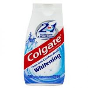 Colgate 2 in 1 Toothpaste & Mouthwash Whitening Liquid gel 130g