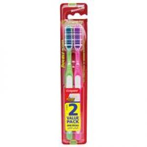 Colgate Medium Toothbrush Extra Large Brush Head 2 Pack