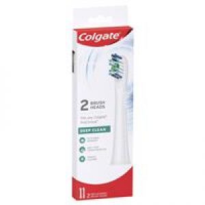 Colgate Pro Clinical 360 Deep Clean Soft thin-tipped bristles Brush Heads Refill White 2 Pack