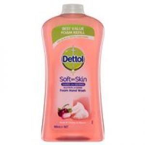 Dettol Hand Foam Rose Cherry Refill 900mL Antibacterial Wash