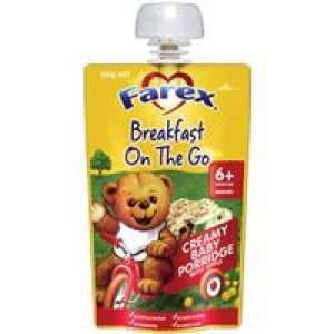Farex Breakfast On The Go Baby Porridge 6 months+ 120g Pouch