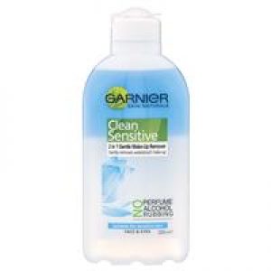 Garnier Clean Sensitive 2 in 1 Waterproof Face and Eye Makeup Remover 200ml