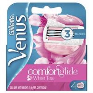 Gillette Venus Comfortglide White Tea Razor Blades Refill 4 Pack