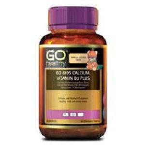 GO Healthy Kids Calcium & Vitamin D3 Plus 60 Chewable Tablets Exclusive Size