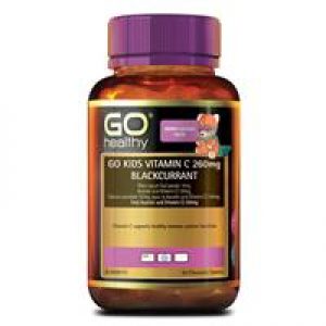 GO Healthy Kids Vitamin C 260mg Blackcurrant 60 Chewable Tablets