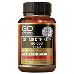 GO Healthy Milk Thistle 50000mg 1-A-Day 60 Vege Capsules
