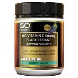 GO Healthy Vitamin C 500mg Blackcurrant 200 Chewable