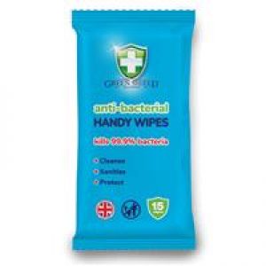 Green Shield Anti-Bacterial Handy Wipes 15 Pack