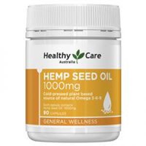 Healthy Care Hemp Seed Oil 1000mg 90 Capsules