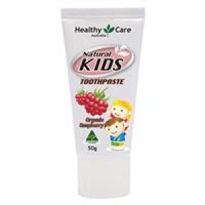 Healthy Care Natural Kids Toothpaste Organic Raspberry Flavour 50g