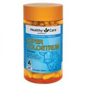 Healthy Care Super Colostrum 400mg 200 Chewable Tablets